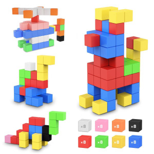 Romds 64 Pcs Magnetic Blocks Toddler Toys Sensory Toys Magnetic Building Blocks Toys For Toddlers 3 4 5 6 7 8 Years Old Boys Gi