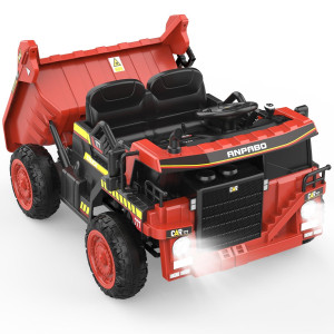 Anpabo Ride On Dump Truck 12V Ride On Car With Remote Control Electric Dump Bed And Extra Shovel Ride On Construction Vehicle