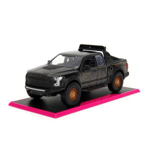 Pink Slips 124 W5 2017 Ford F150 Raptor Diecast Car Wbase Toys For Kids And Adultsblackaddictive Desert Designs