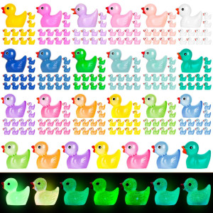 Selizo 180Pcs Mini Resin Ducks Tiny Duck For Micro Landscape Fairy Garden Dollhouse Ornament For Hide And Seek Prank Party Fa