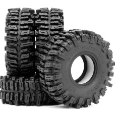 Hobbysoul 10 Mud Slingers Tires 64 25Mm Super Soft Sticky 10 Crawler Tires For Rc 124 Ax24 Scx24 Fcx24 118 Trx4M Upgrade