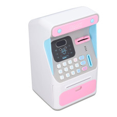 Walfront Savings Piggy Money Bank Kids Savings Bank Kids Money Bank Large Capacity Electronic Safe Cash Box With Card Face Reco