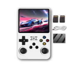 R36S Handheld Game Console 35 Inch Preinstalled Emulator System White 32Gb64Gb