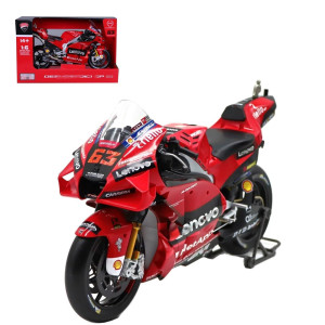 Htlnuzd 16 2022 Racing Motorcycle Car Model 63 For Ducatilenovo Team Alloy Die Cast Adult Collection Decoration Gift