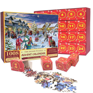 Advent Calendar 2024 Christmas Jigsaw Puzzles For Kids And Adults 1008 Pieces Puzzles In 24 Mini Box Gift For Boys And Girlsca