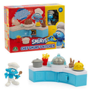 Giochi Preziosi Les Schtroumpfs Puf18 Set With Functions And 1 Exclusive Figure 55 Cm And Accessories Model Labo Large Smurfs