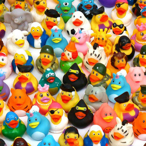 Wqthe 60 Pack Rubber Duck For Jeeps Ducking 23 Inch Bulk Floater Duck For Kids Baby Bath Toy Assortment Party Favors Bir