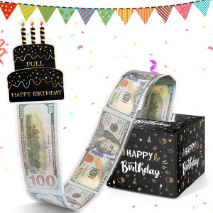 Wenmthg Happy Birthday Money Box For Cash Gift Pull Birthday Gifts For Boys Girls Birthday Surprise Gift Box Money Gift Id