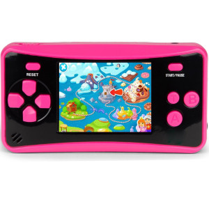 Xjoykids Qs17Rose Handheld Game For Kids Portable Retro Video Game Player Builtin 182 Classic Games 25 Inches Lcd Screen Fami