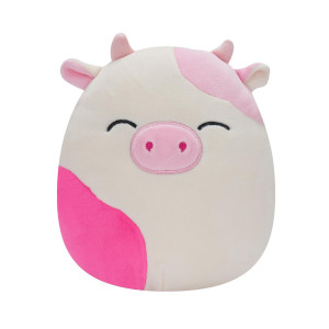 Squishmallows Sqcr05470 16Inchcaedyn The Pink Spotted Cow With Closed Eyes Multicolour