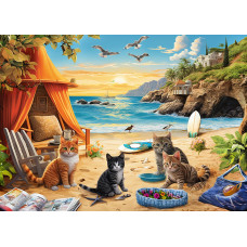 500 Piece Puzzles For Adults Difficult Jigsaw Puzzles For Adults Challenging Coastal Cats And Seagulls