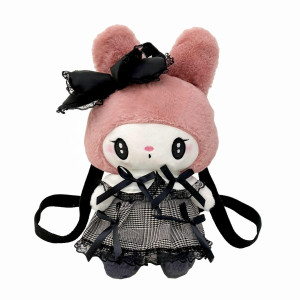 Awcvire Japanese Anime Plush Backpack 157 Cute Cartoon Figure Plush Doll Schoolbag For Kids And Girls Adorable Plush Bag Fo