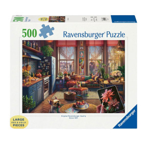 Ravensburger Cozy Boho Studio 500 Piece Large Format Jigsaw Puzzle For Adults 12001025 Easy To See Easy To Hold Large Piec