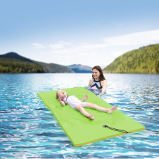 Warmounts Floating Water Mat 7 X 3 Lily Pad Floating Mat 3Layer Tearresistant Xpe Foam Water Mat With A 164 Bungee Teth