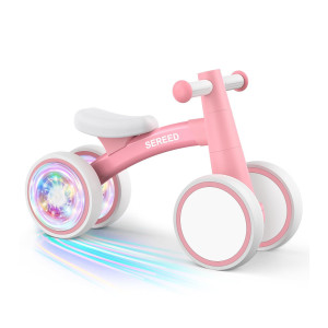 Sereed Colorful Lighting Baby Balance Bike Toys For 1 Year Old Boys Girls 1224 Month Toddler Balance Bike With 4 Silence Whee