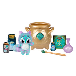 Magic Mixies Gold Cauldron with Plush Toy - 8" Multicolor