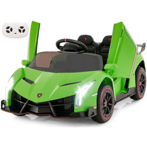 Infans 2 Seater Kids Ride On Car 12V 4Wd Licensed Lamborghini Veneno Powered Electric Vehicle With Hydraulic Doors Rocking Mod