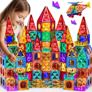 Temi Magnetic Tiles Building Blocks Magnets Building Set Learning And Education Toys Christmas Toy Gift For Ages 3 4 5 6 7 8