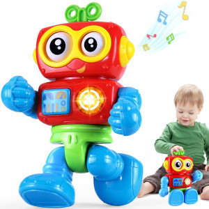 Wanonoo Robot Toys For 1 Year Old Boy 1St Birthday Gift One Year Old Musical Light Up Toys For Toddlers 13 Baby Boy Toys 1218