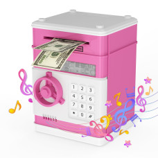 Atm Piggy Bank For Boys Girls Electronic Money Bank With Password Paper Money Saving Box Coin Can Kids Safe Bank Birthday Gift