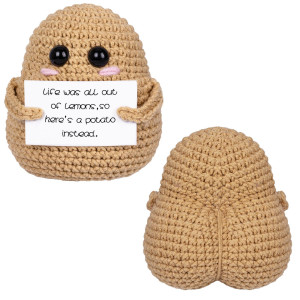 Cozymate Positive Crocheted Potato With Affirmations Cards Emotional Support Crochet Positive Energy Gifts For Women Friends Chr