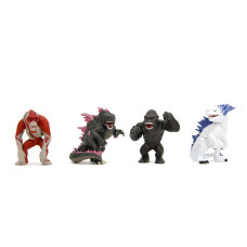 Godzilla X Kong 25 4Pack Diecast Figures Toys For Kids And Adults