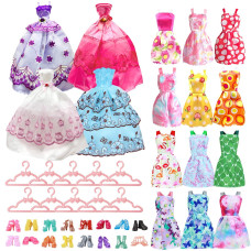 Doll Clothes And Accessories For 115 Inch Dolls 10X Mini Dresses 2X Wedding Dreses 10X Hangers