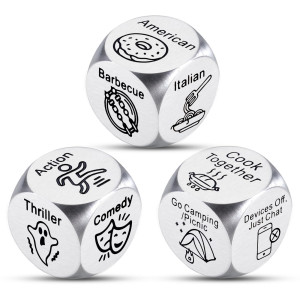 3Pcs Food Decision Dice Bridesmaid Gifts For Wedding Bachelorette Party Games For Bride Bridal Shower Gifts 50Th 11Th Anniversar