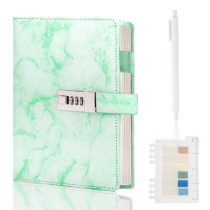 Kutoda Marble Diary With Lock 192 Pages College Ruled Secret Journal With Lock Waterproof Diary With Lock A5 Journal With Loc