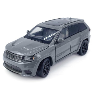 Grand Cherokee Trackhawk Toy Car Diecast Model Car 132 Scale Suv Vehicle Metal Zinc Alloy Casting Light Sound 4 Doors Open B