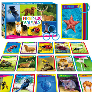 My First 120 Animals 60Pcs Realistic Zoo Animal Cards Farmwildmarine Animalsinsectsbirds Flashcards Montessori Science Ed