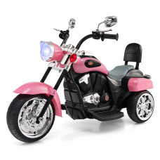 Dortala Kids Motorcycle 6V Battery Powered Rideon Chopper Motorcycle Trike With Horn Headlights Forwardreverse Switch 3 Wh