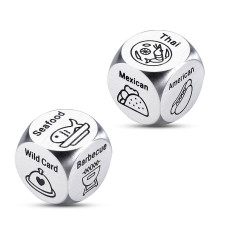 2Pcs Food Dice For Couples Wedding Gifts For Newlyweds Bridesmaid Gifts Bachelorette Party Gifts Bridal Shower Gifts 11Th Annive