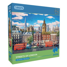 Gibsons Streets Of London 250 Xl Piece Jigsaw Puzzle Extra Large Piece Puzzle For Adults Premium Recycled Board Great Gift