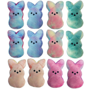 Vizethru 12 Pcs Easter Bunny Plush Toys Decorations Cute Animal Bunny Stuffed Doll Easter Basket Stuffers Gift For Kids 6 Inche