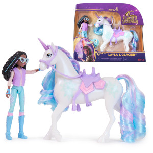 Unicorn Academy Layla Glacier Set With 2 Riding Accessories Hair Styling Tool Dolls Unicorn Toys For Girls Ages 4 And Up