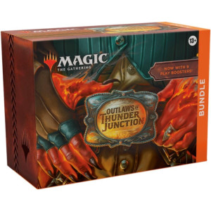 Magic The Gathering Outlaws Of Thunder Junction Bundle 9 Play Boosters 30 Land Cards Exclusive Accessories