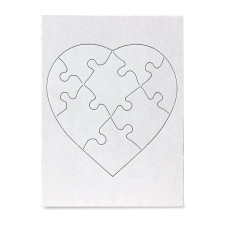 Hygloss Blank Puzzles With Heart Shape 6 X 8 Ideal For Valentines Write Draw And Decorate Your Own Jigsaw Puzzle 6