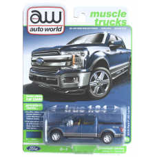 Auto World 2019 Ford F 150 Lariat Muscle Trucks Blue Jeans Metallic Release 3