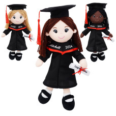 June Garden Personalized 15 Graduation Gifts Personalized Name Text And Year Soft Plush Dolls With Cap And Gown Gifts Fo