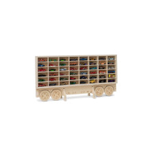 Wood Toy Car Storage Organizer Holds Diecast Cars Freestanding Or Wall Display Case Shelf Matchbox Hot Wheels Car Compat