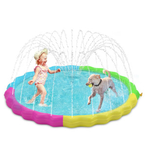 Heeyoo Splash Pad For Kids Nonslip Splash Pad For Toddler Summer Outdoor Water Toys Sprinkler Pool For Kids Outdoor Play Scr