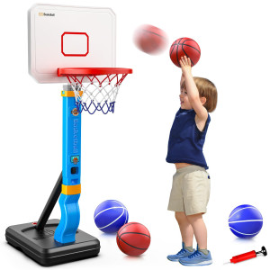 Hoperock Toddler Basketball Hoop Pool Basketball Hoop For Kids 28 Height Adjustable Indoor Outdoor Mini Basketball Hoop With