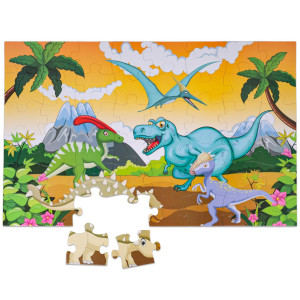 Lovestown 48Pcs Floor Puzzles For Kids Jumbo Puzzles Dinosaur Jigsaw Puzzle 3 X 2 Ft Educational Toy