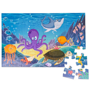 Lovestown 48 Pcs Jumbo Puzzles Ocean Puzzle For Toddler 3 2 Ft Kids Floor Puzzles Educational Toy