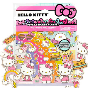 Hello Kitty Puffy Sticker Playset Includes Over 50 Hello Kitty Reusable Book Stickers Sanrio Sticker Book Reusable Sticker Bo