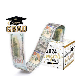 2024 Graduation Money Box For Cash White Surprise Box Explosion Gift For Graduate Billionaire Money Holder With Pull Out Card