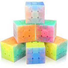 Vdealen 3X3X3 Speed Cube Set 6 Pack Speed Cube Bulk Magic Cube Set School Classroom Prize For Students Birthday Party Favors S