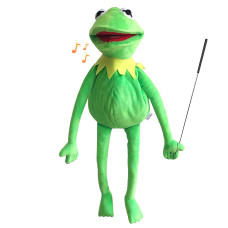 Kermit Frog Puppet With Sounds Puppets Control Rod 50 Pcs Kermit The Frog Puppet Stickers Hand Kermit Puppet Soft Stuffed An