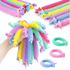 40 Pcs Stretchy Fidget Toy Colorful Stretchy Strings Fidget Toy Sensory Stress Fidget Toys For Kids And Adults Relaxing Goodie B